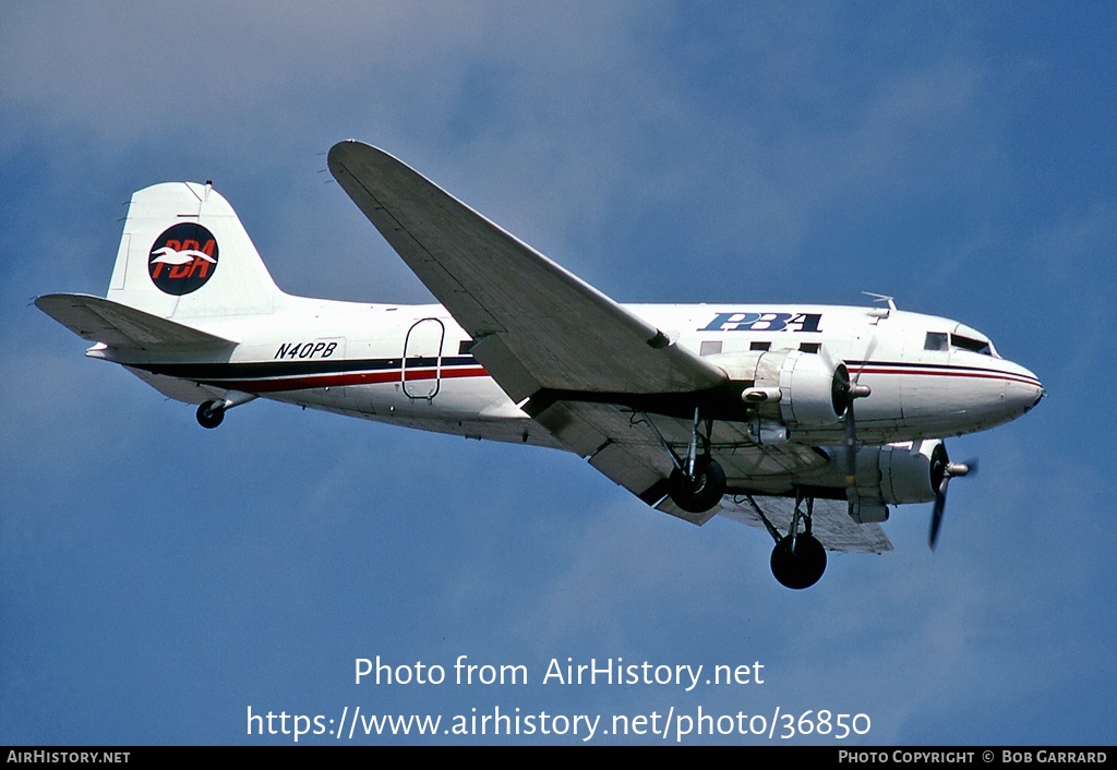 Aircraft Photo of N40PB | Douglas DC-3A | PBA - Provincetown-Boston Airline | AirHistory.net #36850