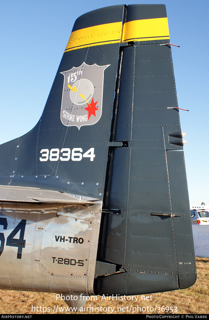 Aircraft Photo of VH-TRO / 38364 | North American T-28D Trojan | USA - Air Force | AirHistory.net #36953