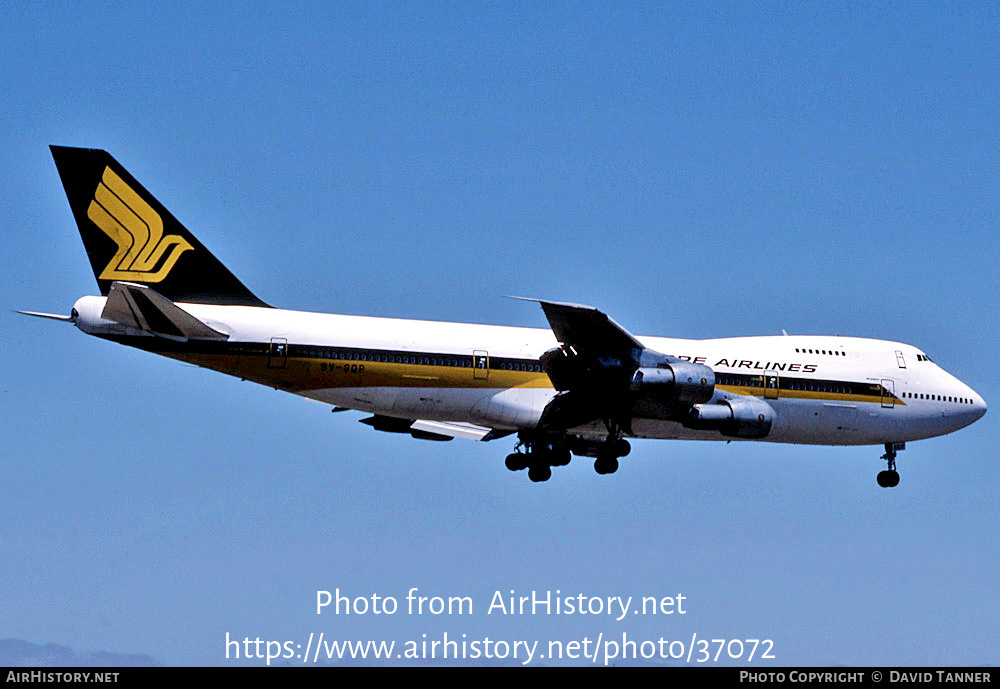 Aircraft Photo of 9V-SQP | Boeing 747-212B | Singapore Airlines | AirHistory.net #37072