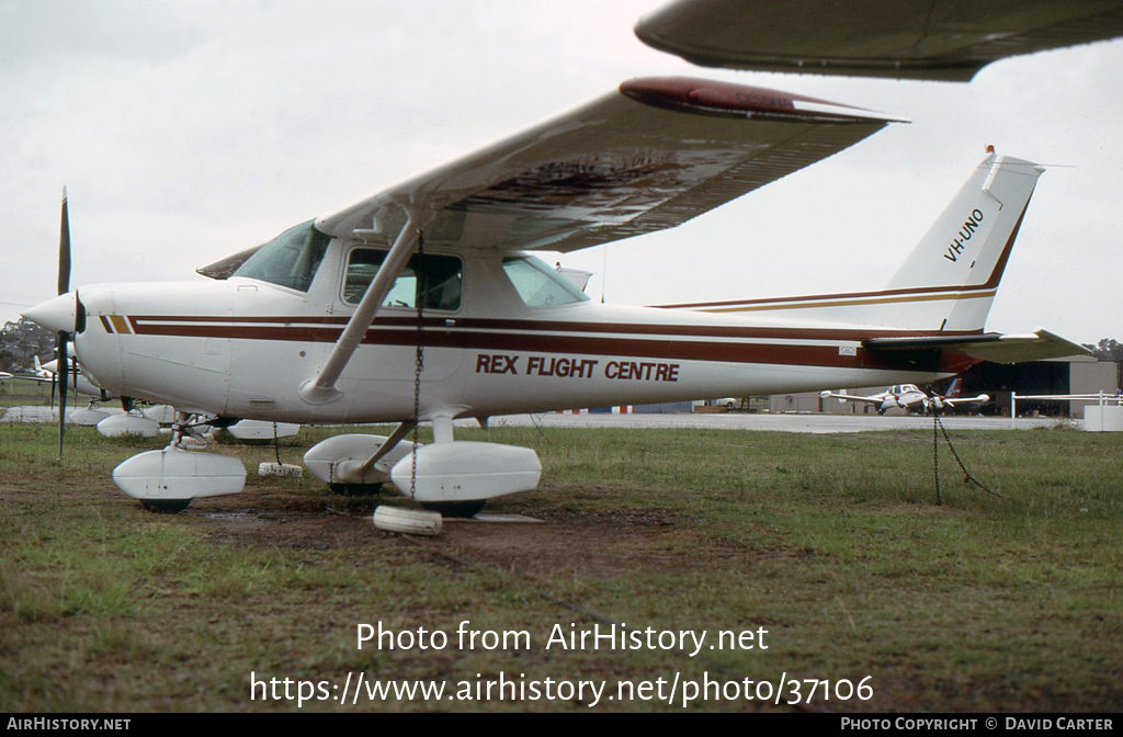 Aircraft Photo of VH-UNO | Cessna 152 | Rex Flight Centre | AirHistory.net #37106