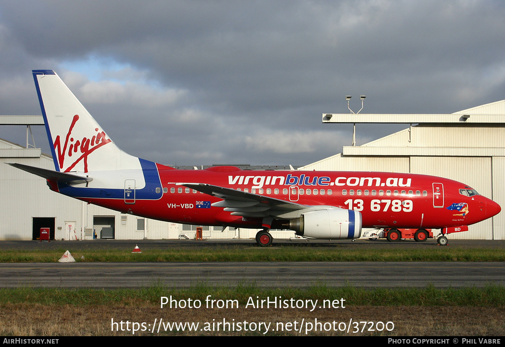 Aircraft Photo of VH-VBD | Boeing 737-7Q8 | Virgin Blue Airlines | AirHistory.net #37200