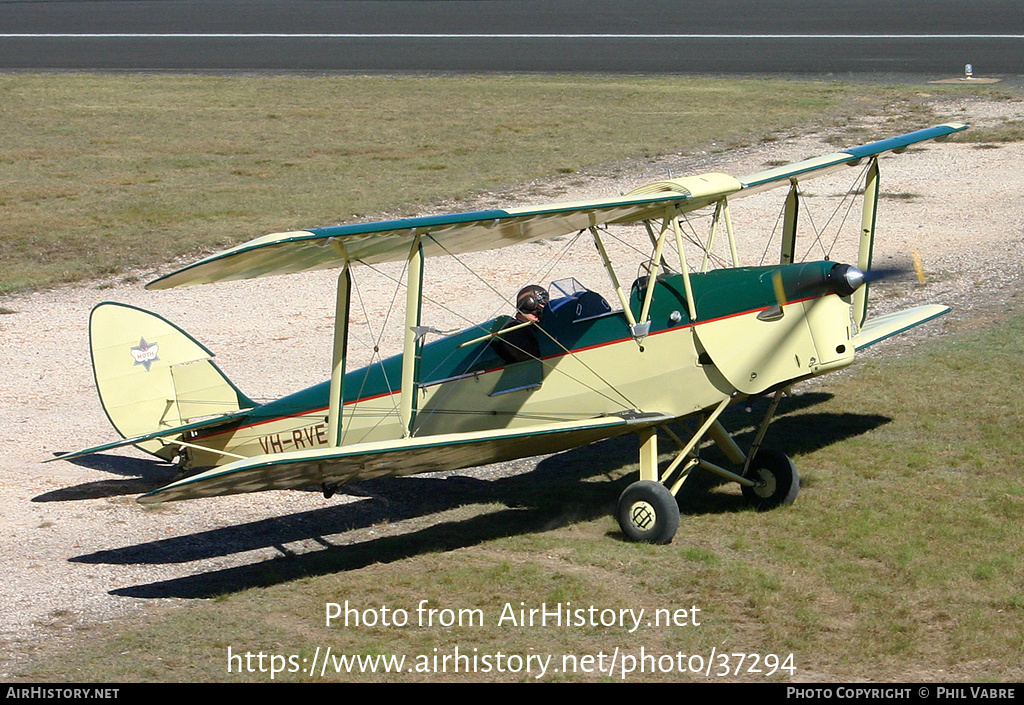 Aircraft Photo of VH-RVE | De Havilland D.H. 82A Tiger Moth | AirHistory.net #37294