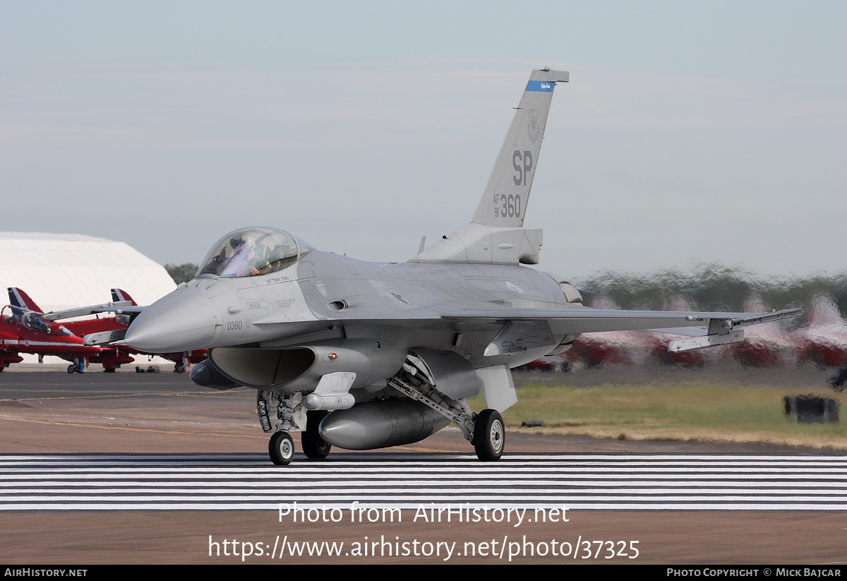 Aircraft Photo of 91-0360 / AF91-360 | Lockheed F-16CM Fighting Falcon | USA - Air Force | AirHistory.net #37325