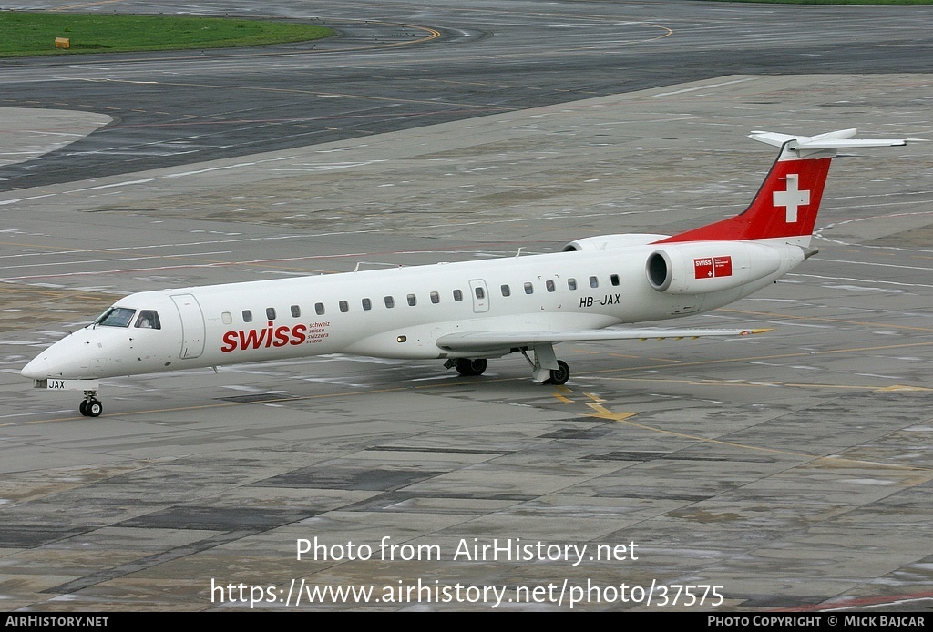 Aircraft Photo of HB-JAX | Embraer ERJ-145LU (EMB-145LU) | Swiss International Air Lines | AirHistory.net #37575