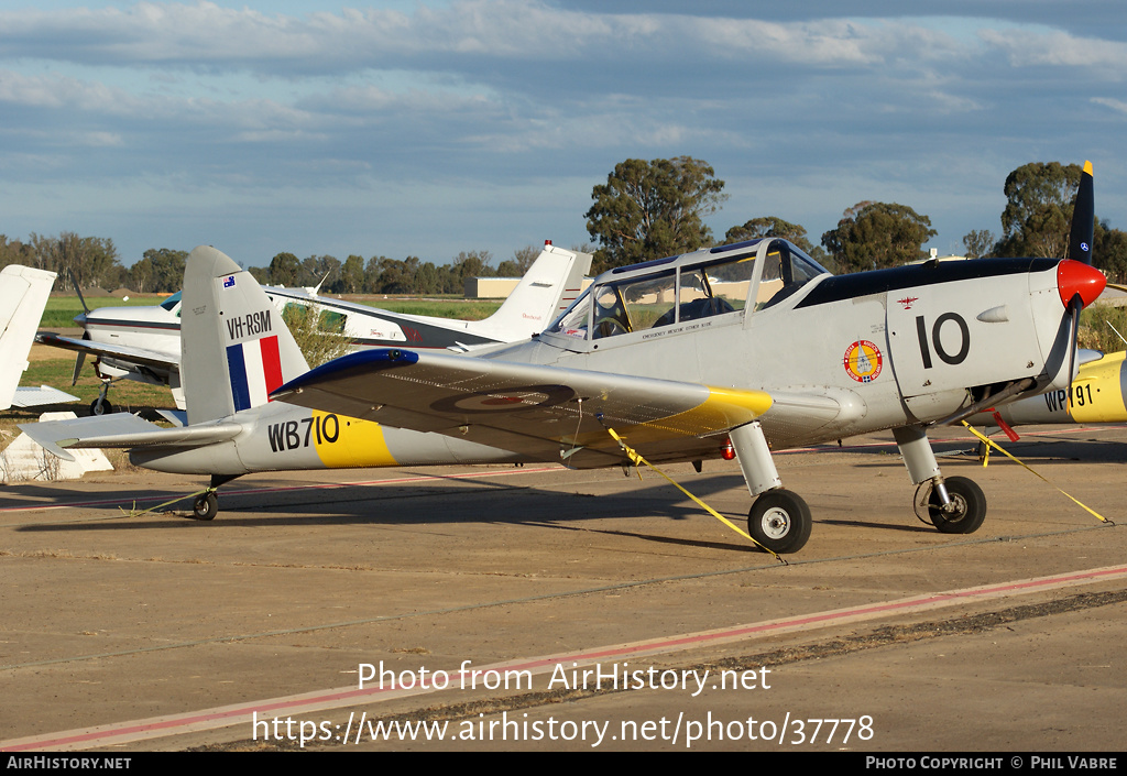 Aircraft Photo of VH-RSM / WB710 | De Havilland DHC-1 Chipmunk Mk22 | UK - Air Force | AirHistory.net #37778