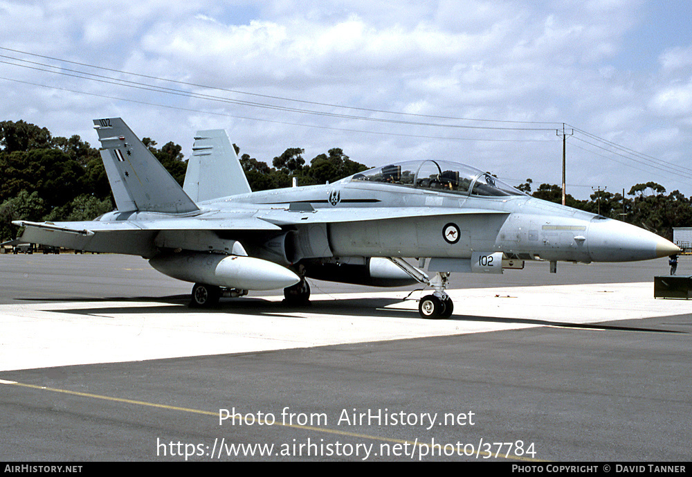 Aircraft Photo of A21-102 | McDonnell Douglas F/A-18B Hornet | Australia - Air Force | AirHistory.net #37784