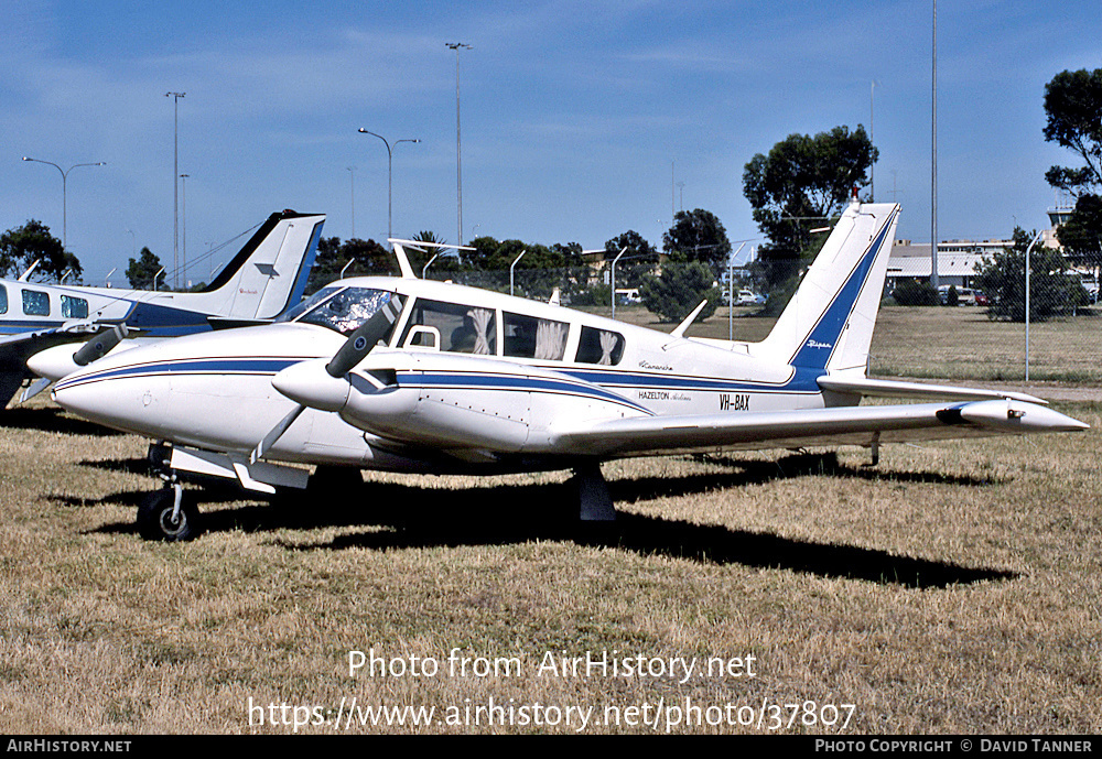 Aircraft Photo of VH-BAX | Piper PA-30-160 Twin Comanche C | Hazelton Airlines | AirHistory.net #37807