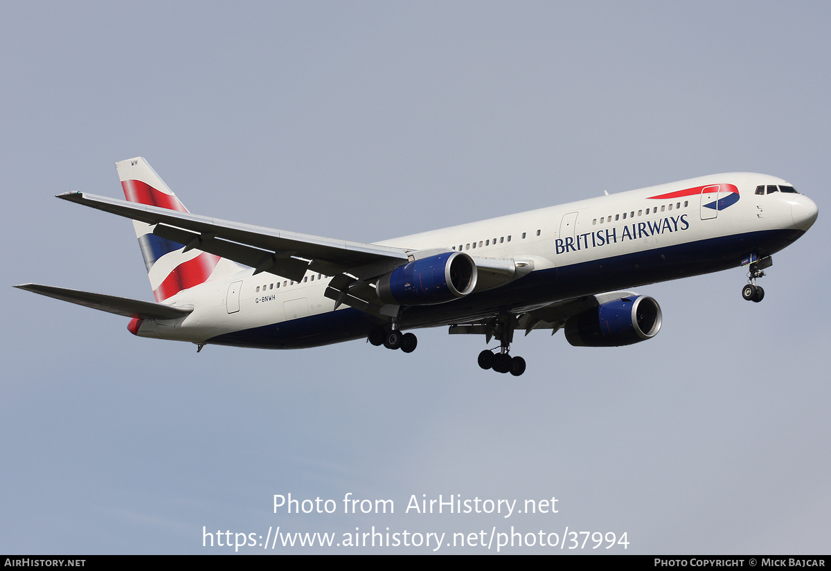 Aircraft Photo of G-BNWH | Boeing 767-336/ER | British Airways | AirHistory.net #37994