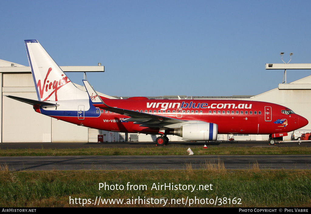 Aircraft Photo of VH-VBN | Boeing 737-76N | Virgin Blue Airlines | AirHistory.net #38162