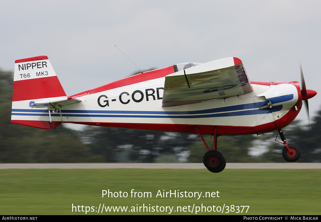 Aircraft Photo of G-CORD | Tipsy T-66 Nipper RA45 Srs 3 | AirHistory.net #38377