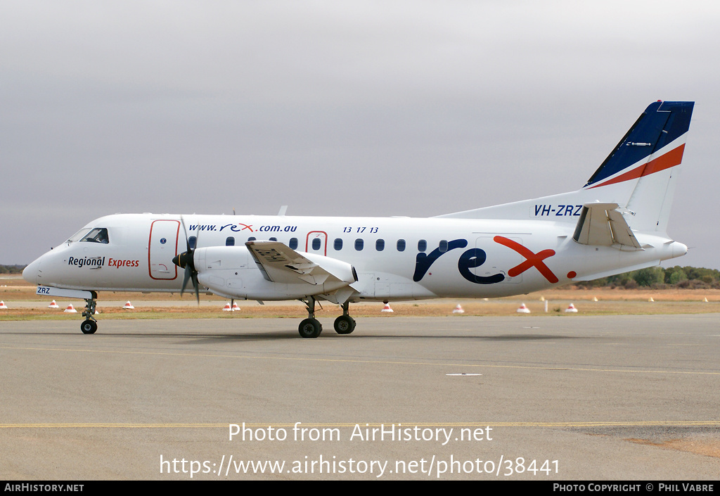 Aircraft Photo of VH-ZRZ | Saab 340B/Plus | REX - Regional Express | AirHistory.net #38441