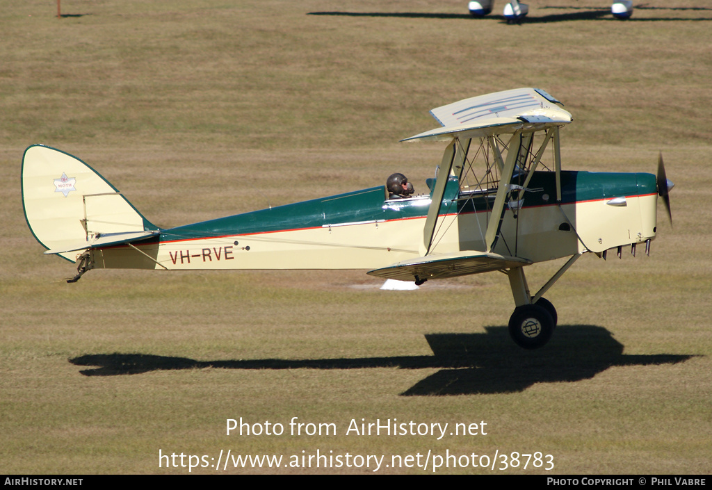 Aircraft Photo of VH-RVE | De Havilland D.H. 82A Tiger Moth | AirHistory.net #38783