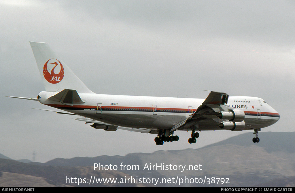 Aircraft Photo of JA8131 | Boeing 747-246B | Japan Air Lines - JAL | AirHistory.net #38792