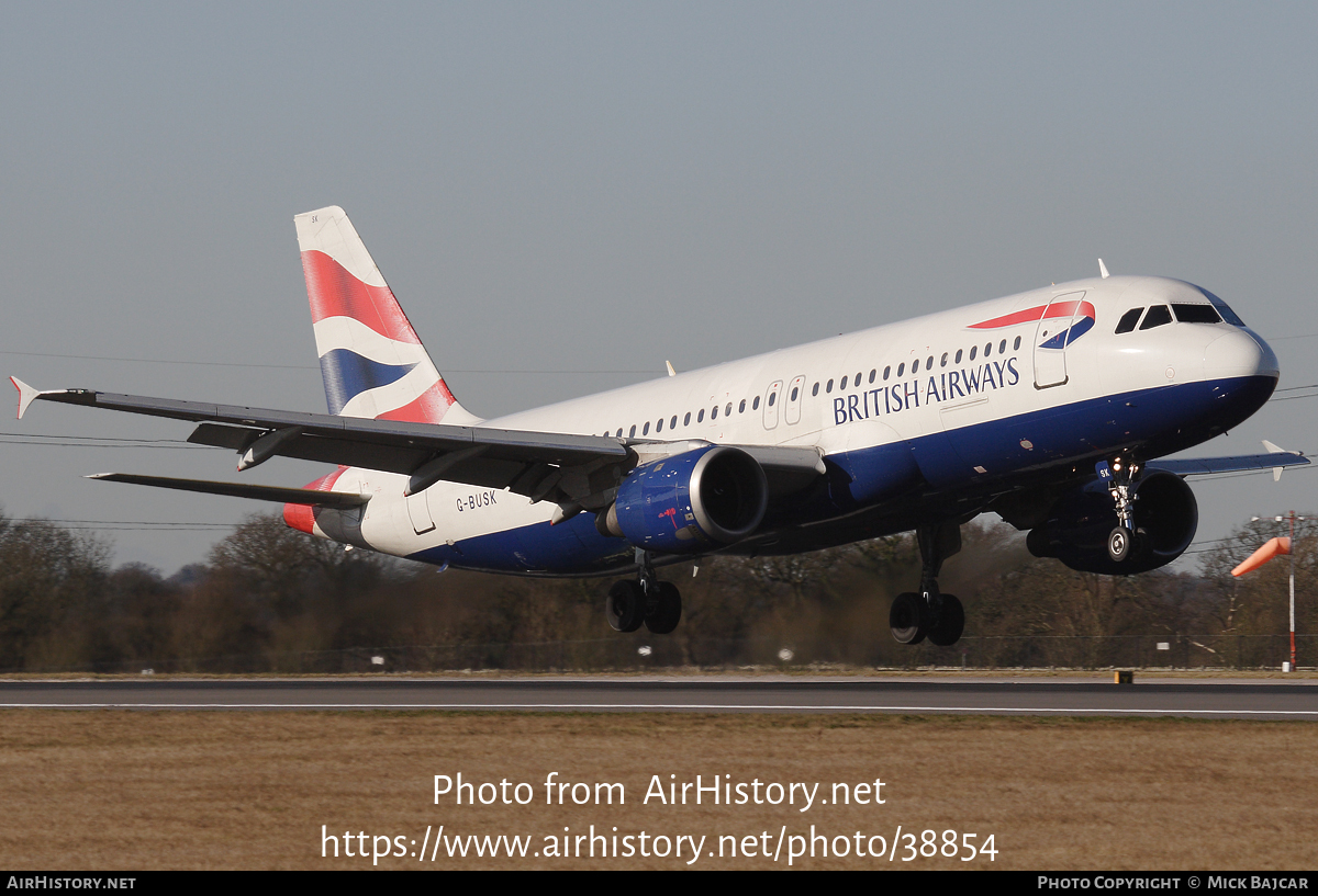 Aircraft Photo of G-BUSK | Airbus A320-211 | British Airways | AirHistory.net #38854