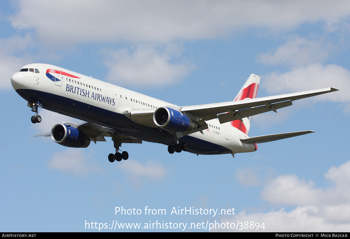 Aircraft Photo of G-BNWV | Boeing 767-336/ER | British Airways | AirHistory.net #38894