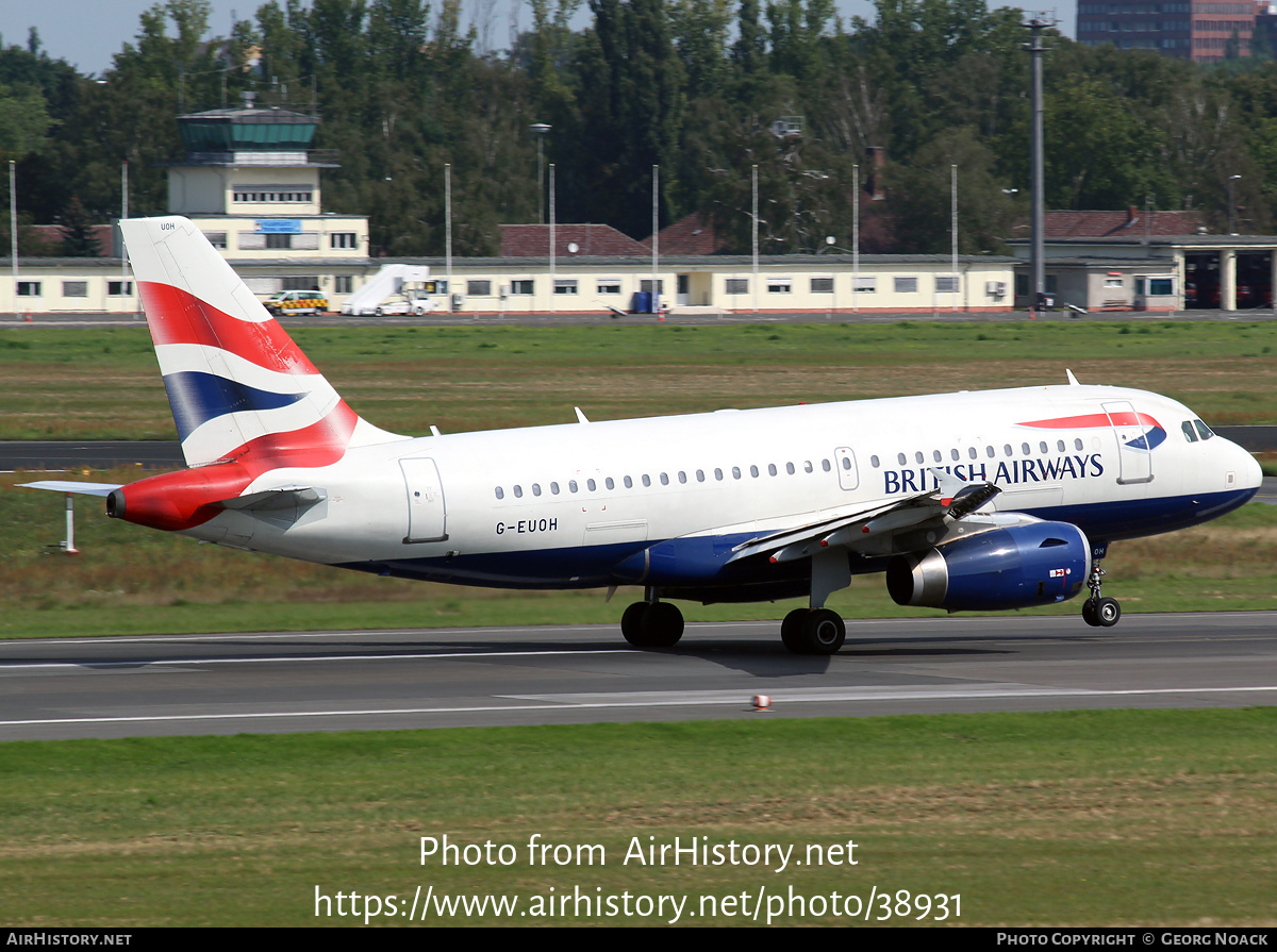 Aircraft Photo of G-EUOH | Airbus A319-131 | British Airways | AirHistory.net #38931