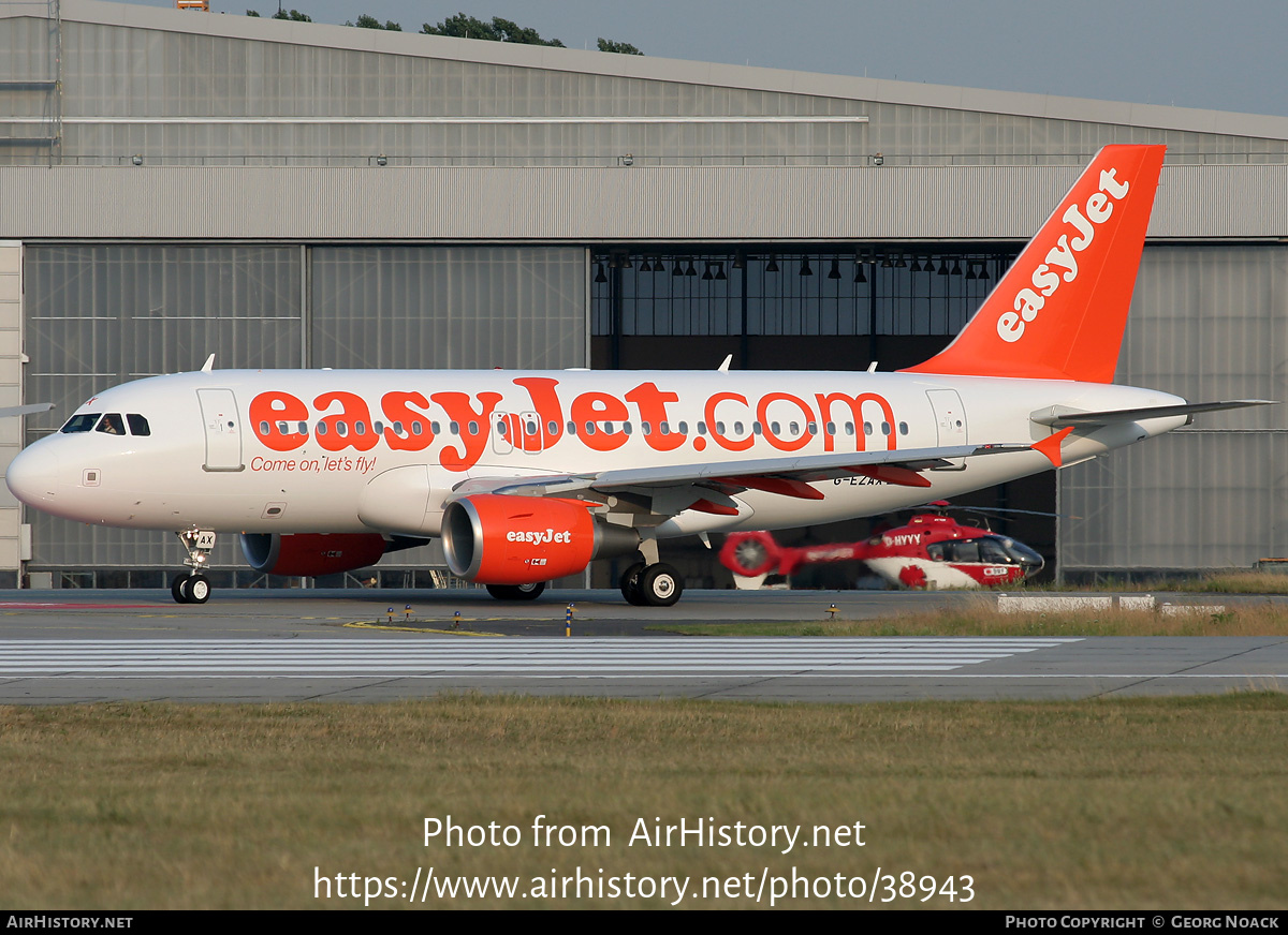 Aircraft Photo of G-EZAX | Airbus A319-111 | EasyJet | AirHistory.net #38943