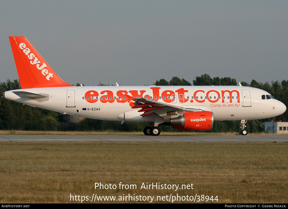 Aircraft Photo of G-EZAX | Airbus A319-111 | EasyJet | AirHistory.net #38944