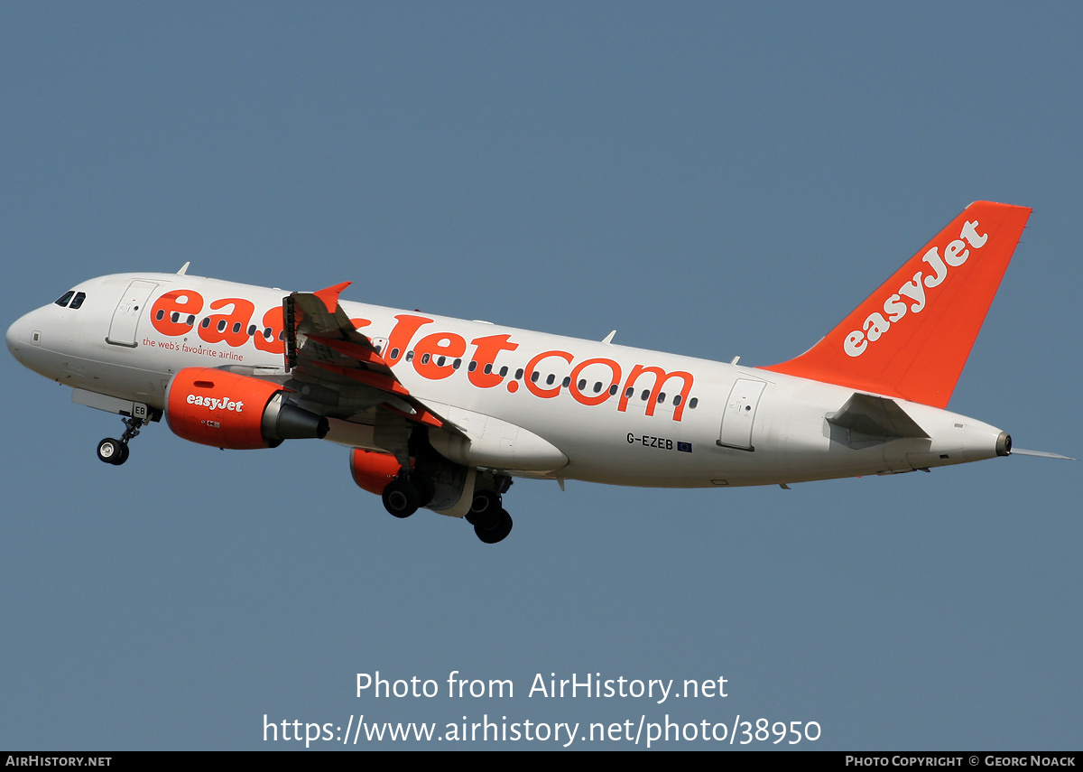 Aircraft Photo of G-EZEB | Airbus A319-111 | EasyJet | AirHistory.net #38950