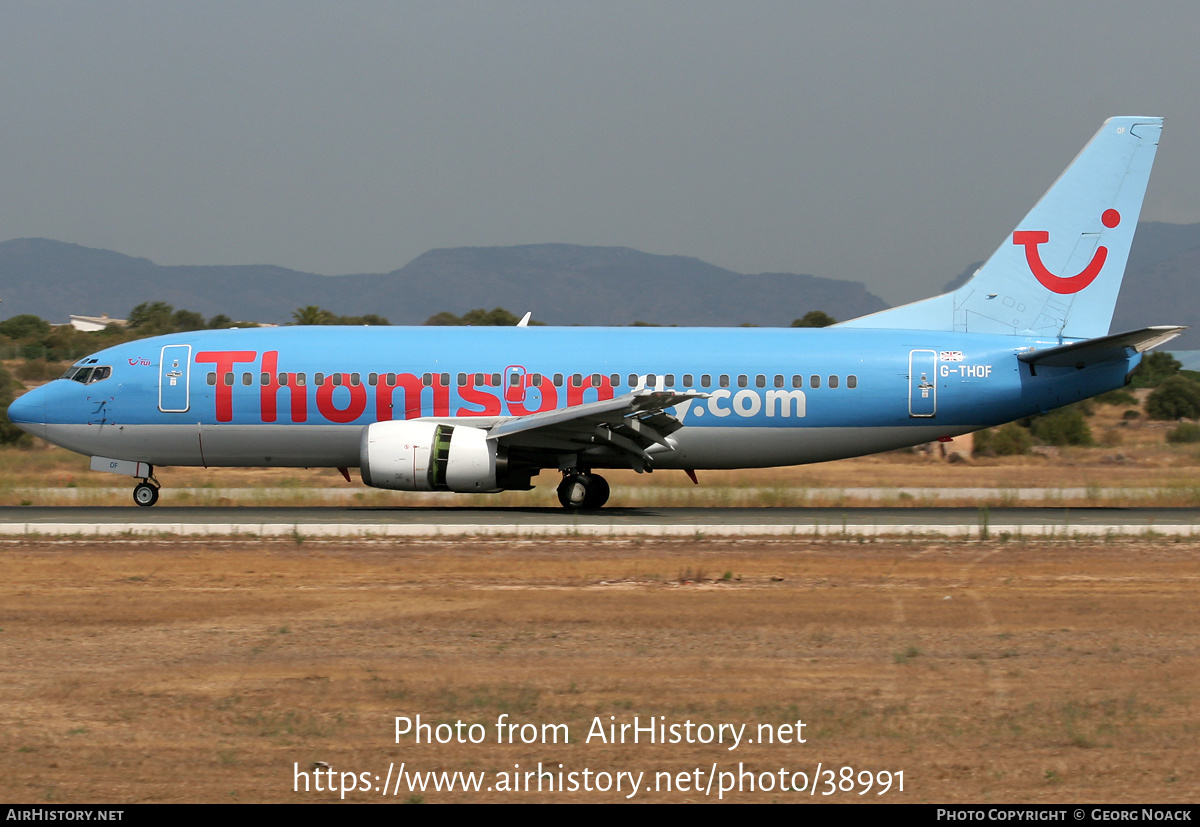 Aircraft Photo of G-THOF | Boeing 737-3Q8 | Thomsonfly | AirHistory.net #38991