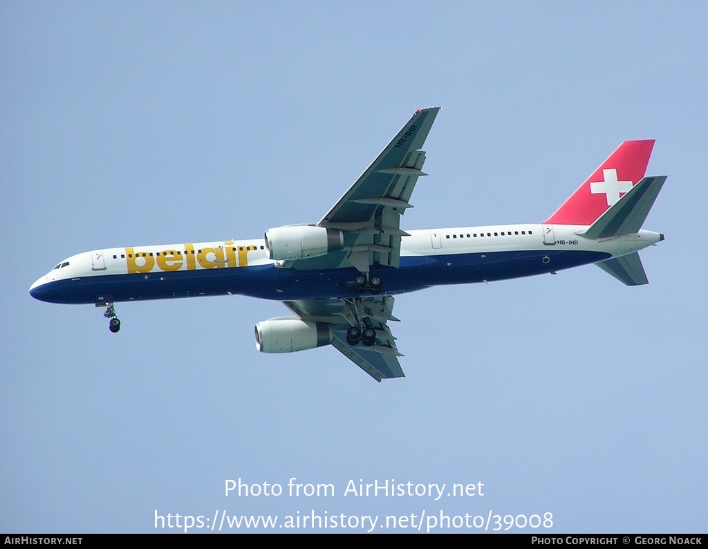 Aircraft Photo of HB-IHR | Boeing 757-2G5 | Belair | AirHistory.net #39008