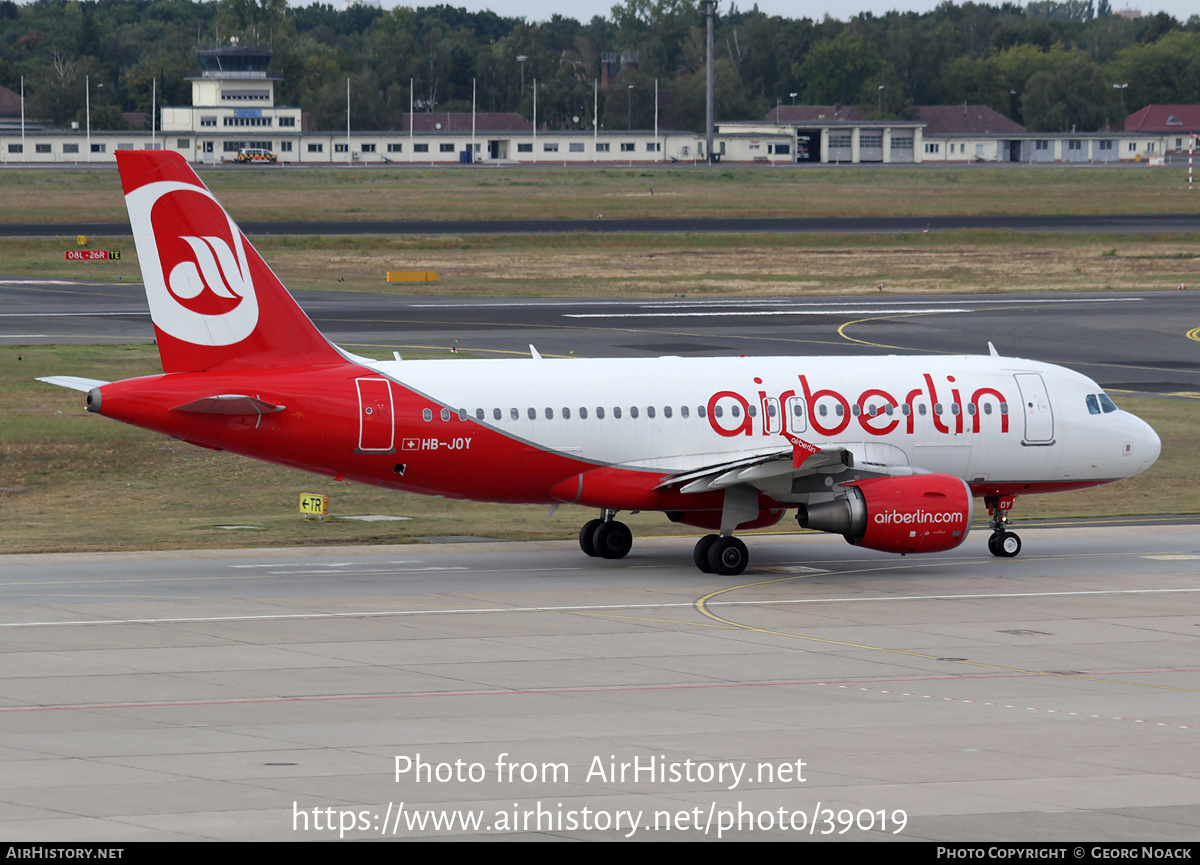 Aircraft Photo of HB-JOY | Airbus A319-112 | Air Berlin | AirHistory.net #39019