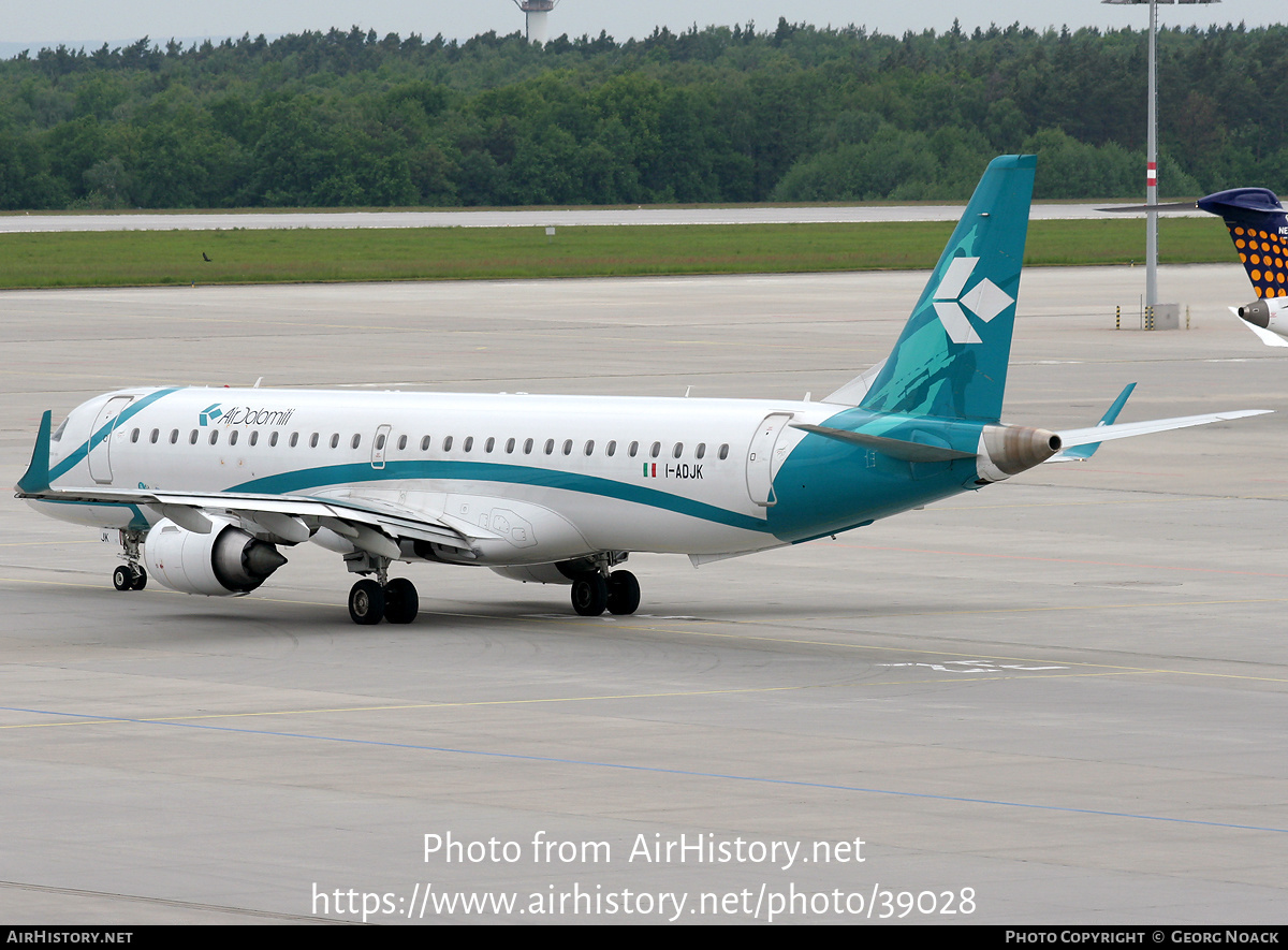 Aircraft Photo of I-ADJK | Embraer 195LR (ERJ-190-200LR) | Air Dolomiti | AirHistory.net #39028