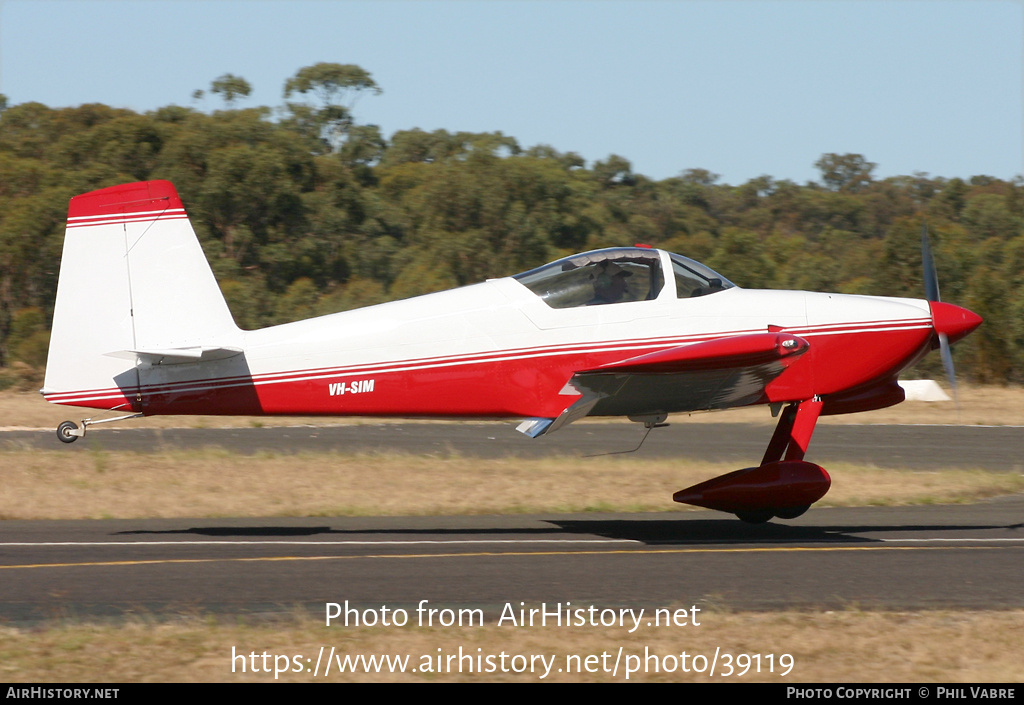 Aircraft Photo of VH-SIM | Van's RV-7 | AirHistory.net #39119