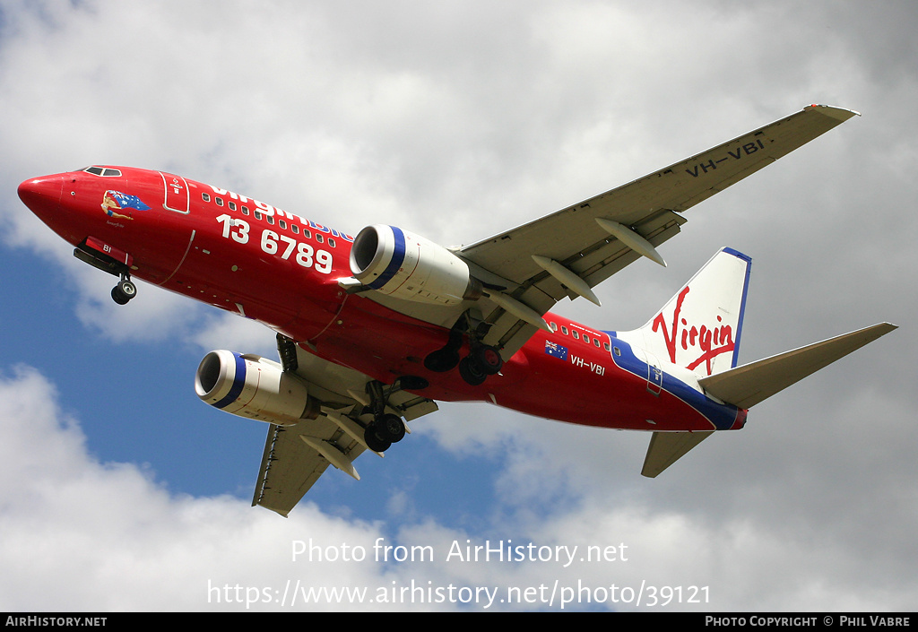 Aircraft Photo of VH-VBI | Boeing 737-7Q8 | Virgin Blue Airlines | AirHistory.net #39121