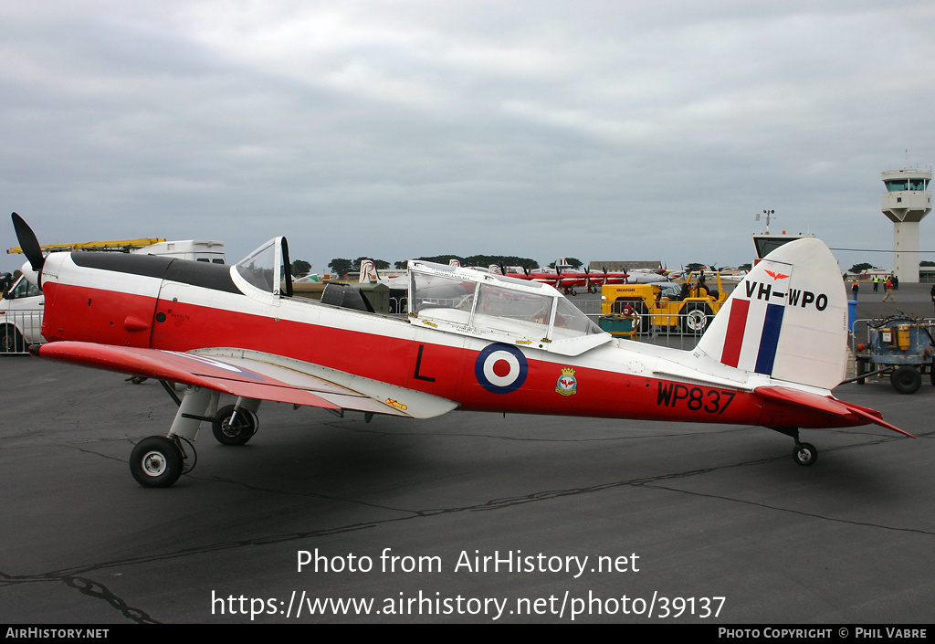 Aircraft Photo of VH-WPO / WP837 | De Havilland DHC-1 Chipmunk Mk22 | UK - Air Force | AirHistory.net #39137