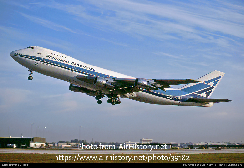 Aircraft Photo of LV-MLP | Boeing 747-287B | Aerolíneas Argentinas | AirHistory.net #39182