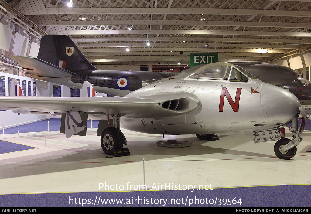 Aircraft Photo of VT812 | De Havilland D.H. 100 Vampire F3 | UK - Air Force | AirHistory.net #39564