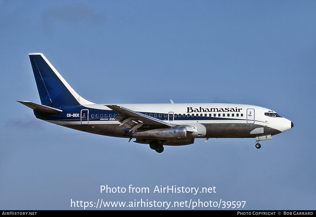 Aircraft Photo of C6-BEK | Boeing 737-2A9/Adv | Bahamasair | AirHistory.net #39597