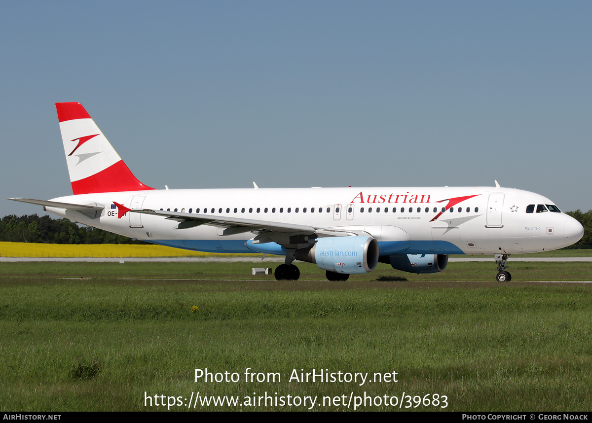 Aircraft Photo of OE-LBI | Airbus A320-214 | Austrian Airlines | AirHistory.net #39683