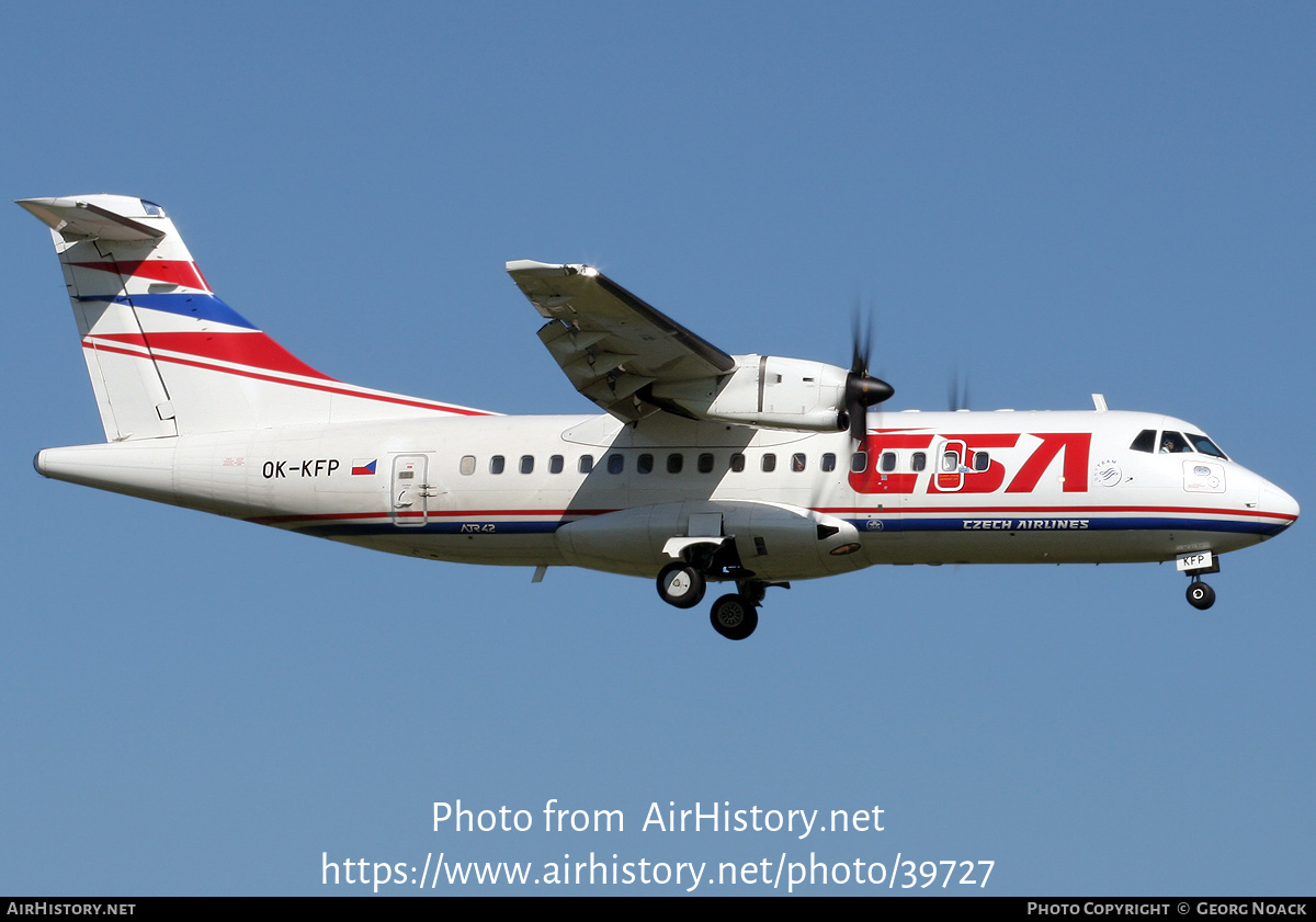 Aircraft Photo of OK-KFP | ATR ATR-42-500 | ČSA - Czech Airlines | AirHistory.net #39727