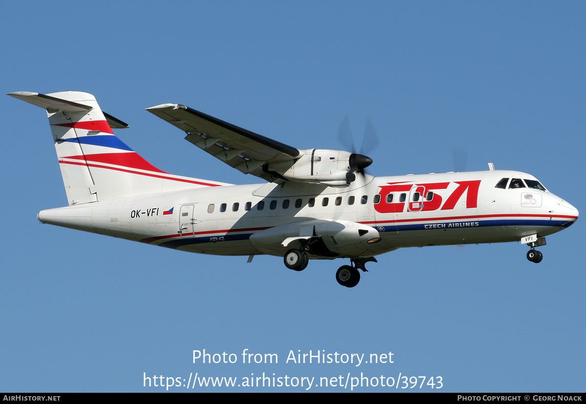 Aircraft Photo of OK-VFI | ATR ATR-42-320 | ČSA - Czech Airlines | AirHistory.net #39743