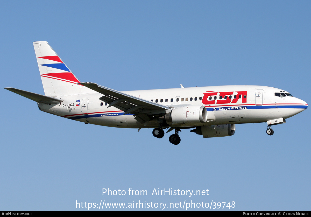 Aircraft Photo of OK-XGA | Boeing 737-55S | ČSA - Czech Airlines | AirHistory.net #39748