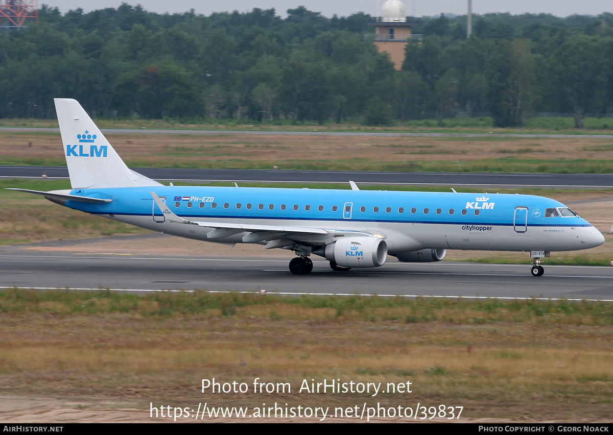 Aircraft Photo of PH-EZD | Embraer 190STD (ERJ-190-100STD) | KLM Cityhopper | AirHistory.net #39837