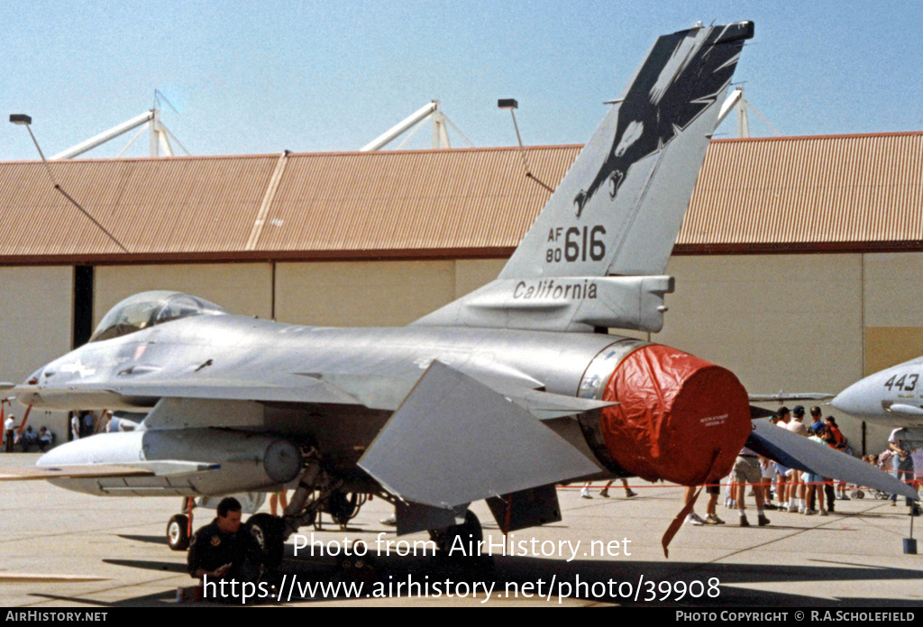 Aircraft Photo of 80-0616 / AF80-616 | General Dynamics F-16A Fighting Falcon | USA - Air Force | AirHistory.net #39908