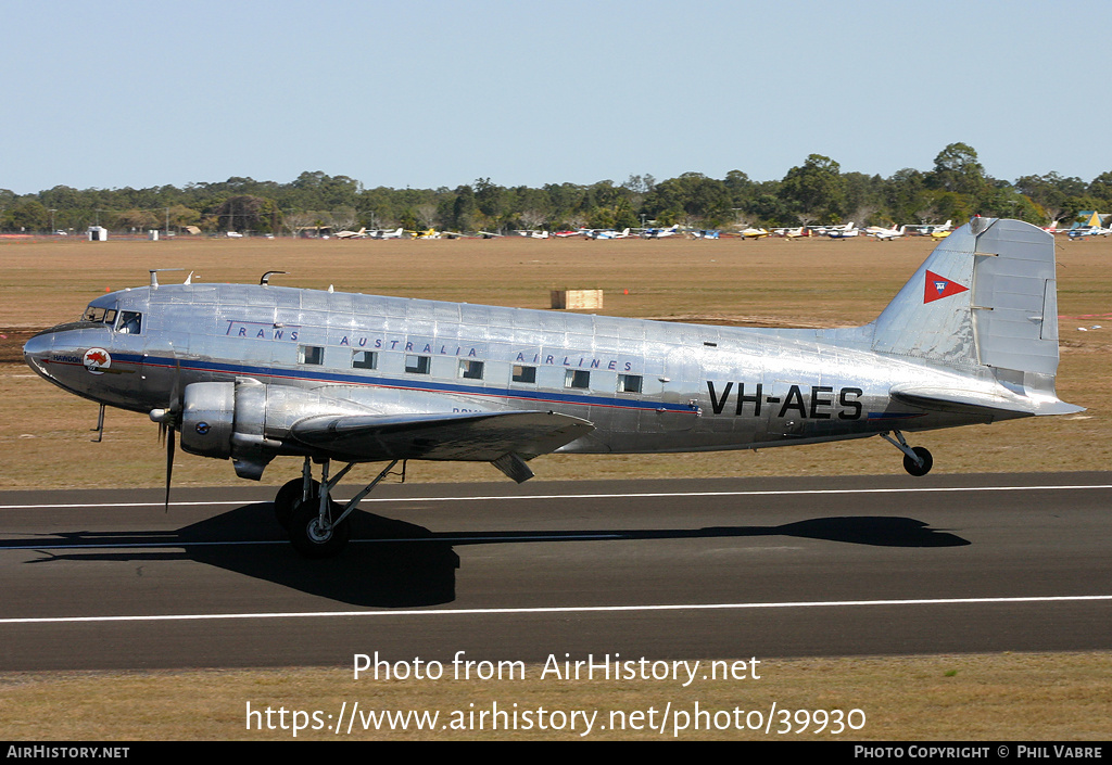 Aircraft Photo of VH-AES | Douglas DC-3(C) | Hawdon Operations | Trans ...