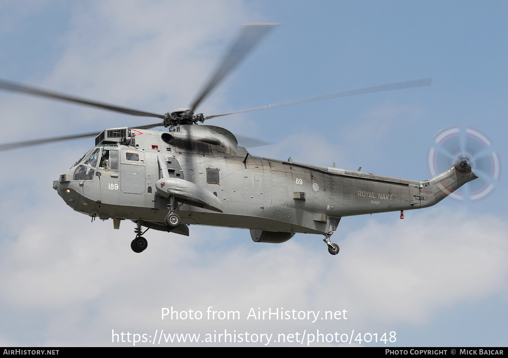 Aircraft Photo of ZE420 | Westland WS-61 Sea King ASaC7 | UK - Navy | AirHistory.net #40148