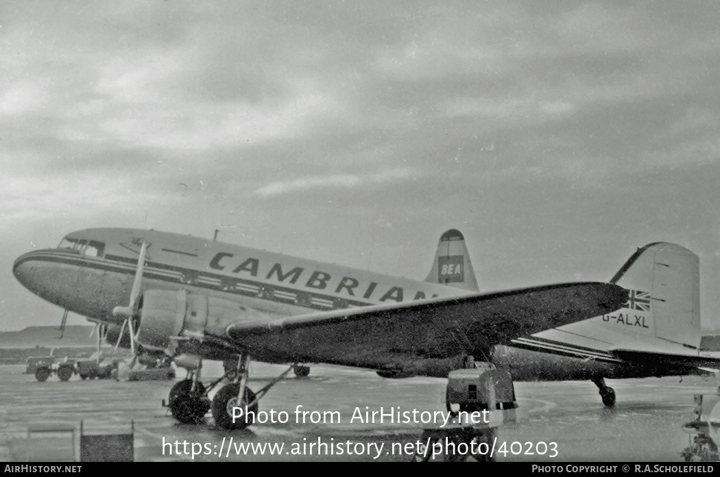 Aircraft Photo of G-ALXL | Douglas C-47B Skytrain | Cambrian Airways | AirHistory.net #40203