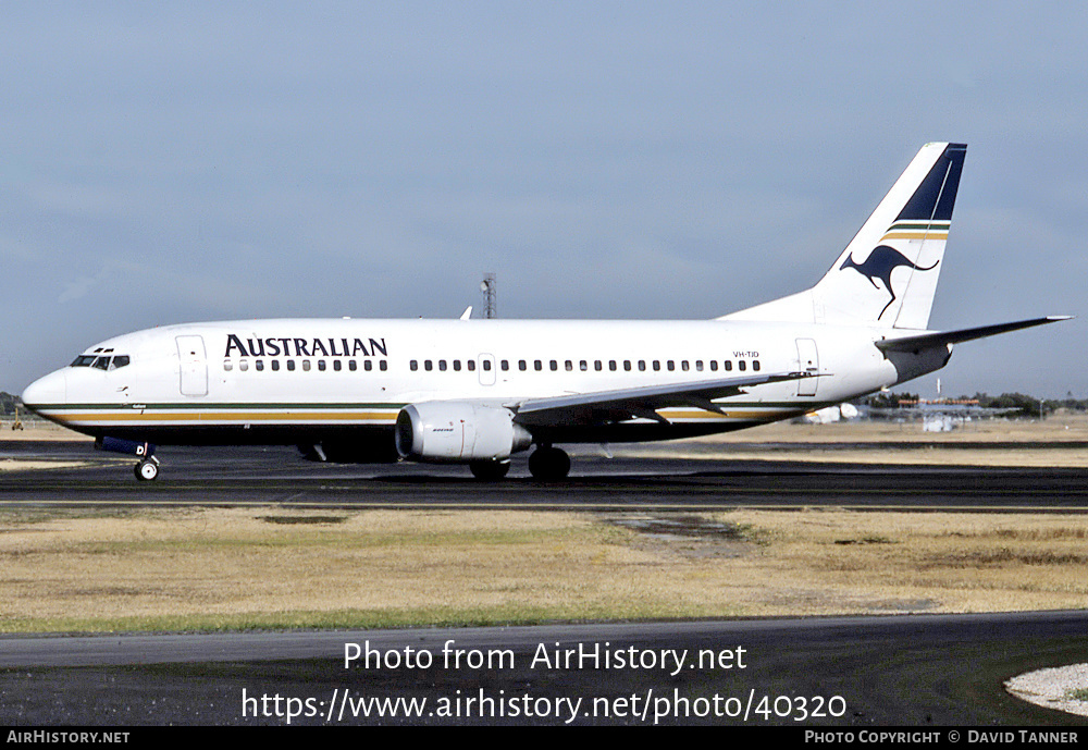 Aircraft Photo of VH-TJD | Boeing 737-376 | Australian Airlines | AirHistory.net #40320