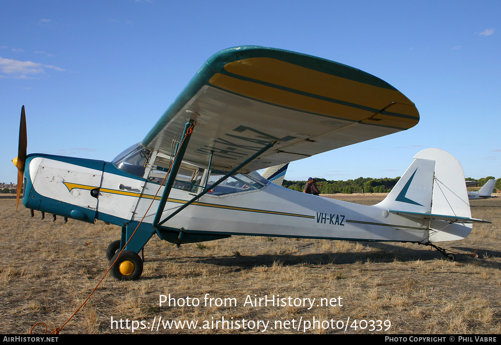 Aircraft Photo of VH-KAZ | Auster J-1B Aiglet | AirHistory.net #40339