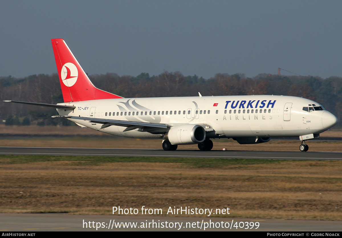 Aircraft Photo of TC-JEY | Boeing 737-4Y0 | Turkish Airlines | AirHistory.net #40399