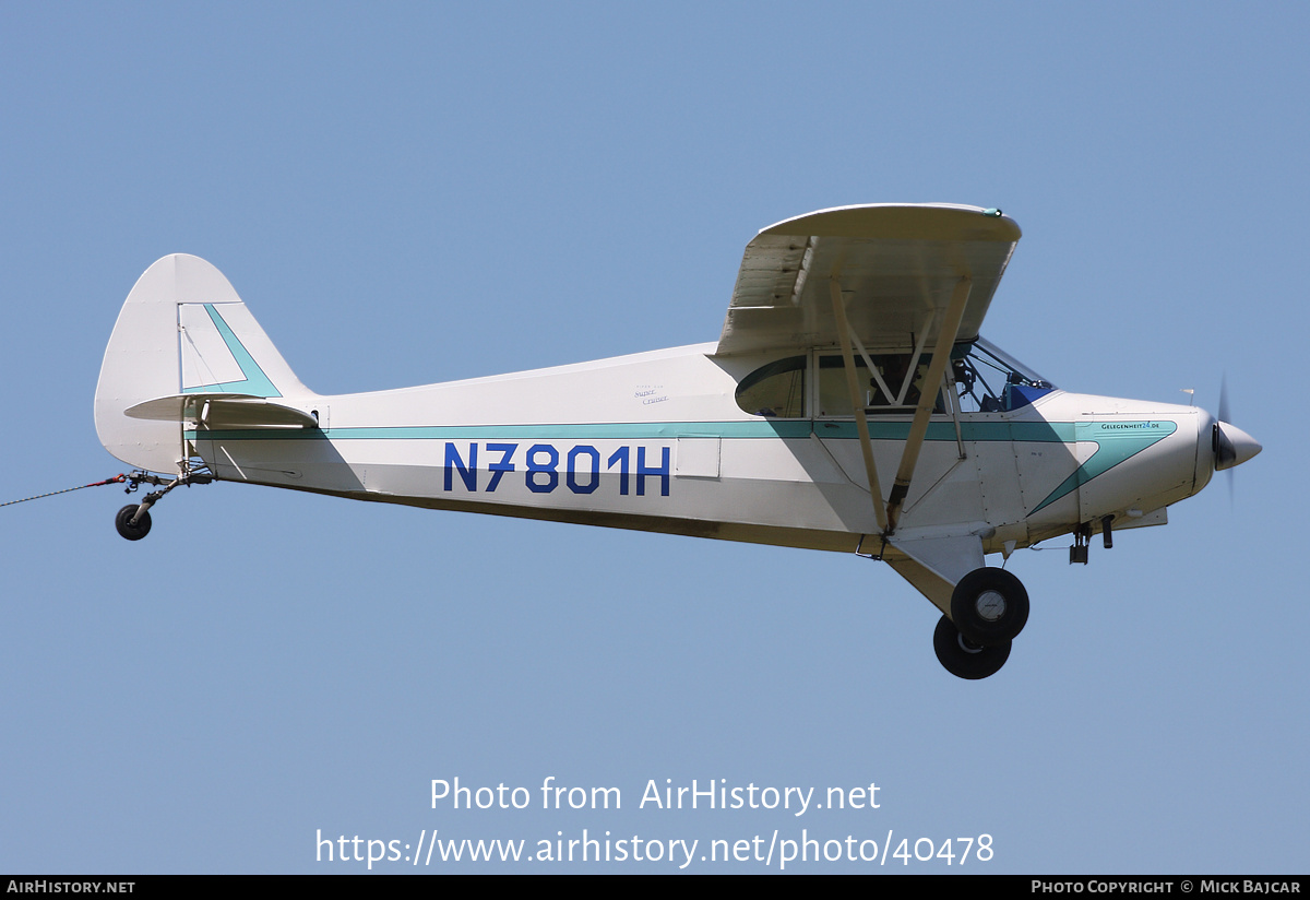 Aircraft Photo of N7801H | Piper PA-12 Super Cruiser | AirHistory.net #40478