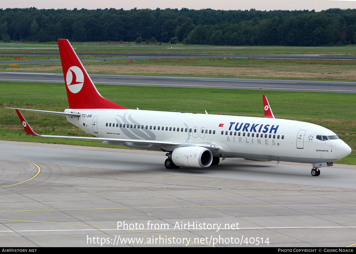 Aircraft Photo of TC-JHE | Boeing 737-8F2 | Turkish Airlines | AirHistory.net #40514