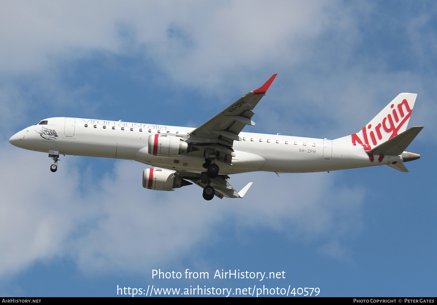 Aircraft Photo of VH-ZPH | Embraer 190AR (ERJ-190-100IGW) | Virgin Australia Airlines | AirHistory.net #40579