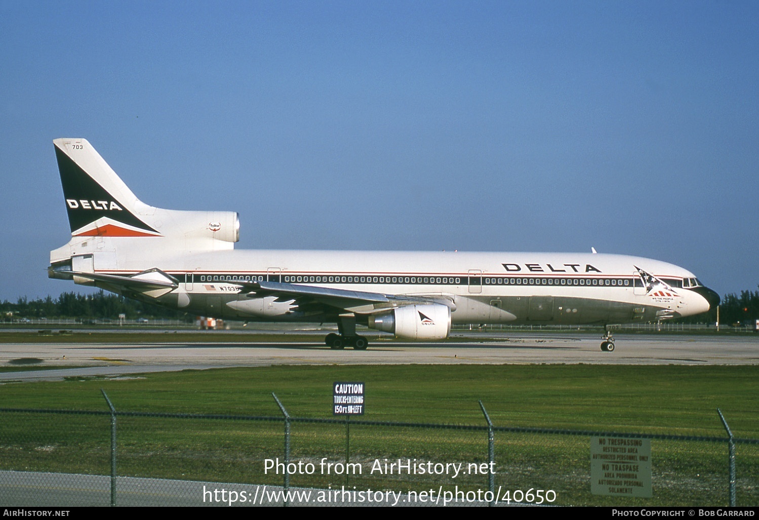 Aircraft Photo of N703DA | Lockheed L-1011-385-1 TriStar 1 | Delta Air Lines | AirHistory.net #40650