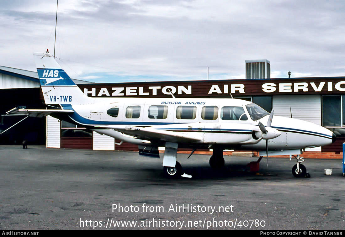 Aircraft Photo of VH-TWB | Piper PA-31-350 Navajo Chieftain | Hazelton Airlines | AirHistory.net #40780